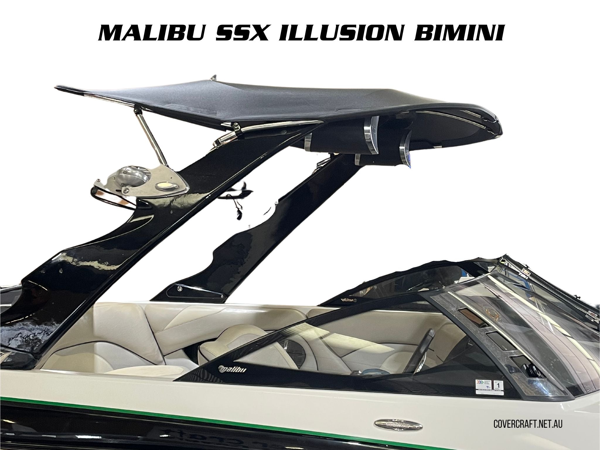 Malibu Illusion SSX bimini cover without navigation light custom fit