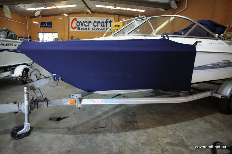 Malibu Axis stone bra installed on wake boat bow protection